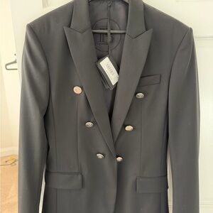 Balmain Paris Men’s Double Breasted Blazer - Black - EU48/US38